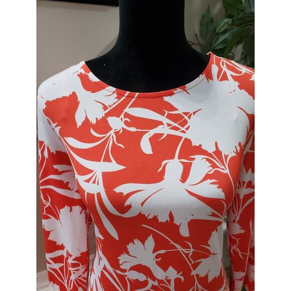 Covington Womens Multicolor Polyester Round Neck Long Sleeve Knee Length Dress M - Picture 5 of 12